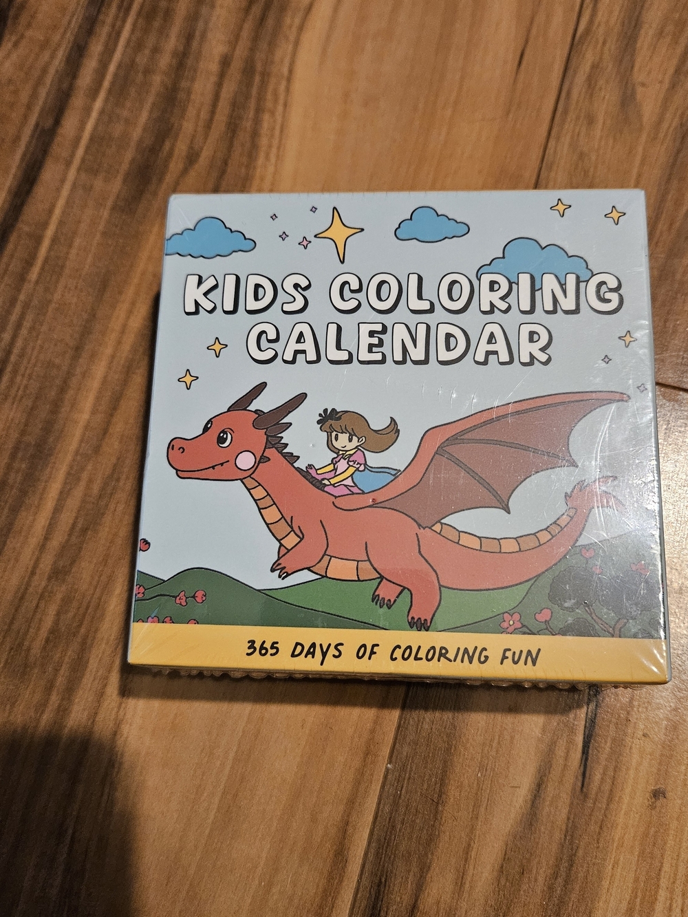 Kids Coloring Calendar - Pink Dragon (Unbranded) (A-46)